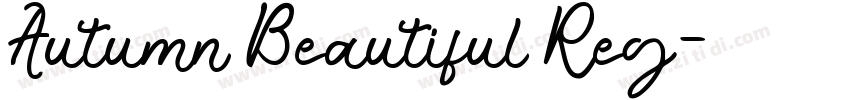 Autumn Beautiful Reg字体转换